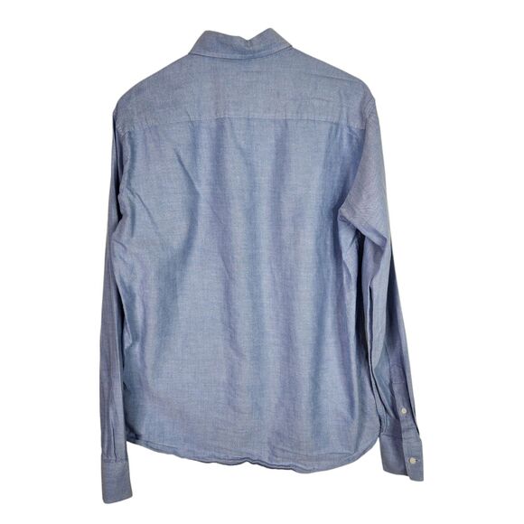 SERGIO TACCHINI Shirt Mens Large Blue Button Down Long Sleeve Dress Shirt Career - Picture 2 of 8